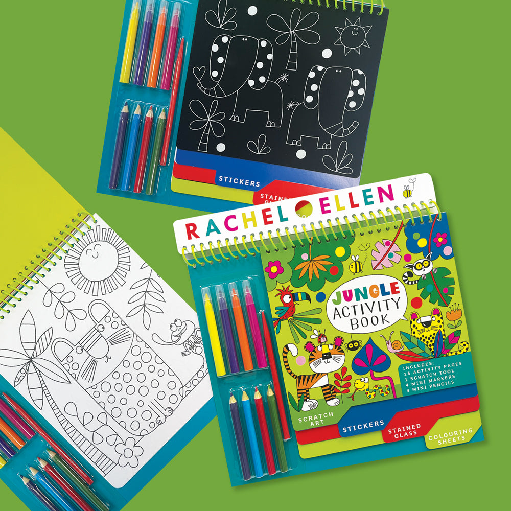Activity Book with Scratch Art & Stickers - Jungle