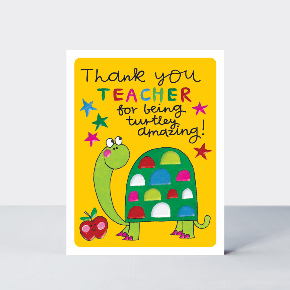Academic Hey! - Thank You Teacher Card Turtle