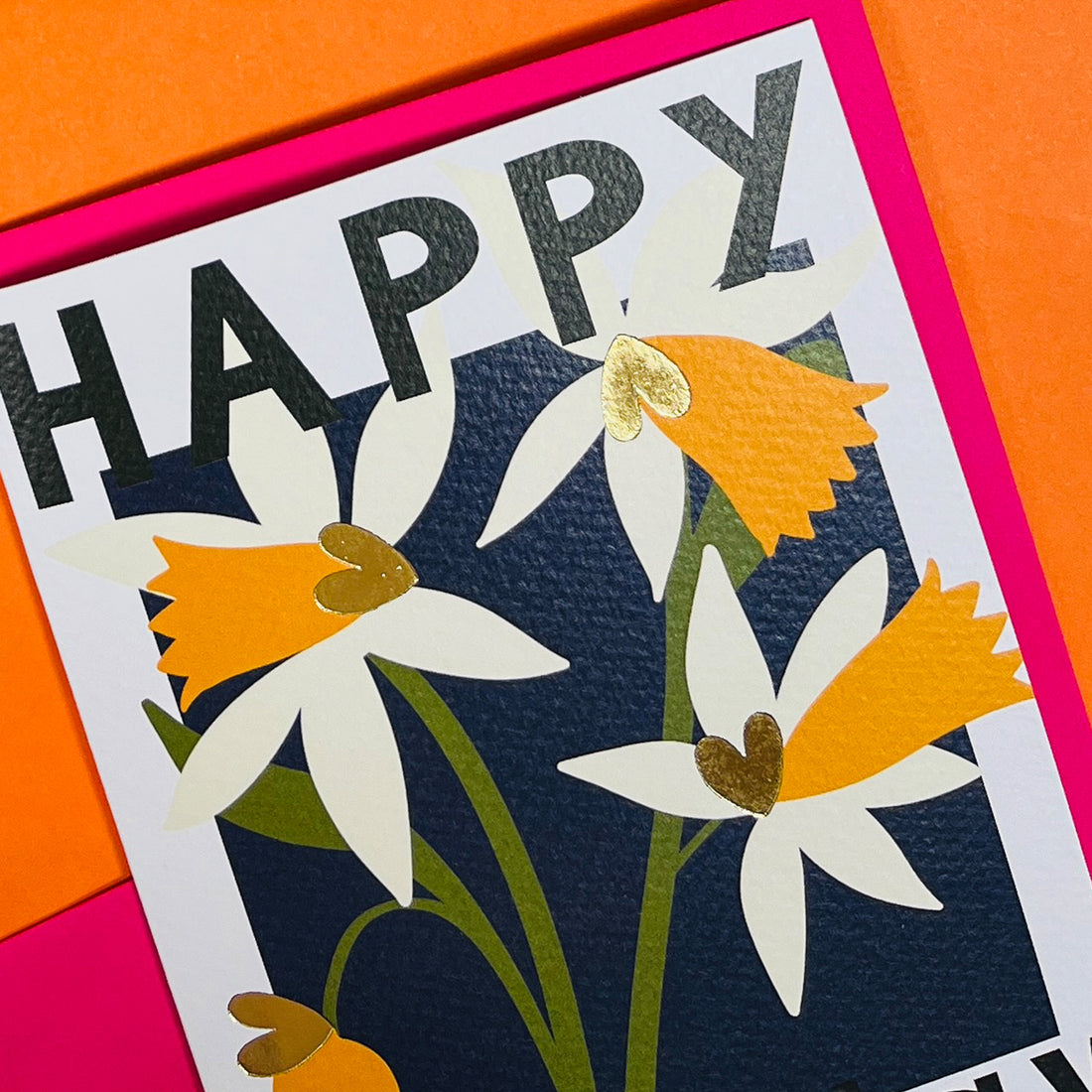 Belle - Happy Birthday Bunch of White Daffodils - Birthday Card