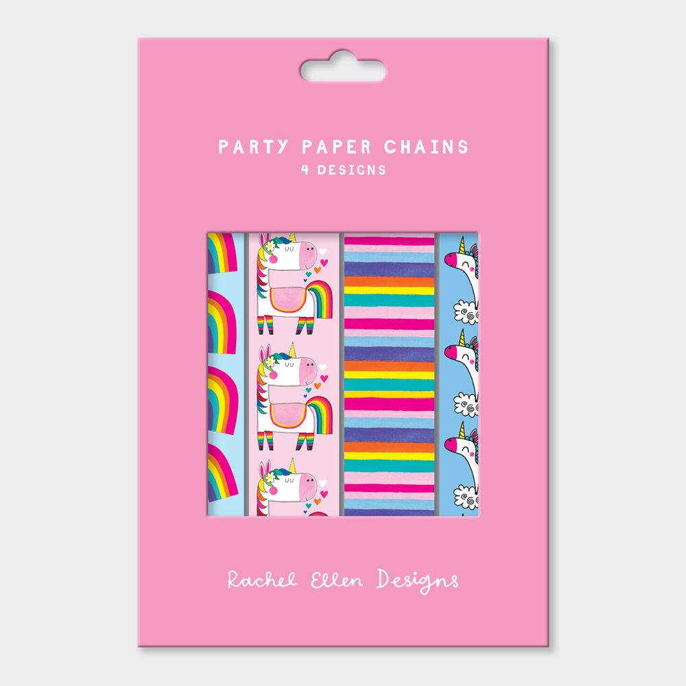 Party Paper Chain Kit- Unicorns and Rainbows