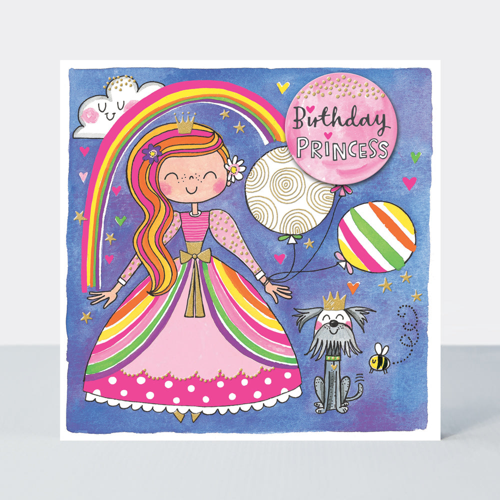 Chatterbox - Birthday Princess Rainbow & Balloons - Birthday Card