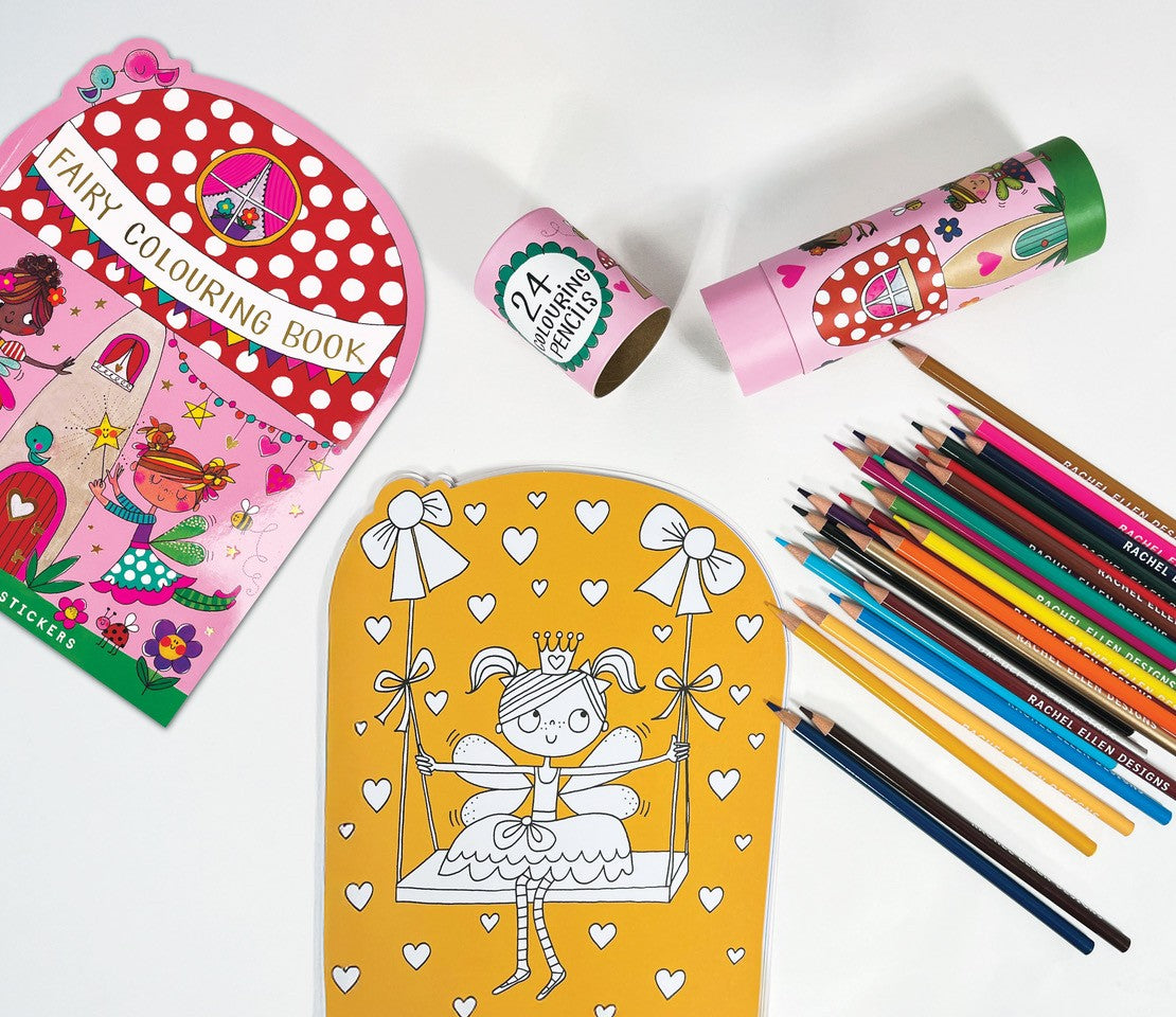 Tube of 24 Colouring Pencils - Fairytale Garden