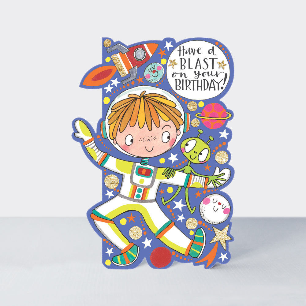 Little Darlings - Have a blast Spaceman - Birthday Card