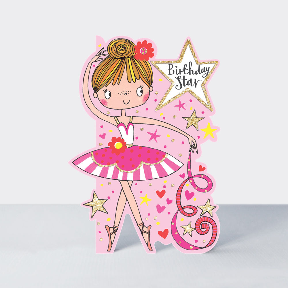 Little Darlings - Birthday Star Ballerina - Birthday Card