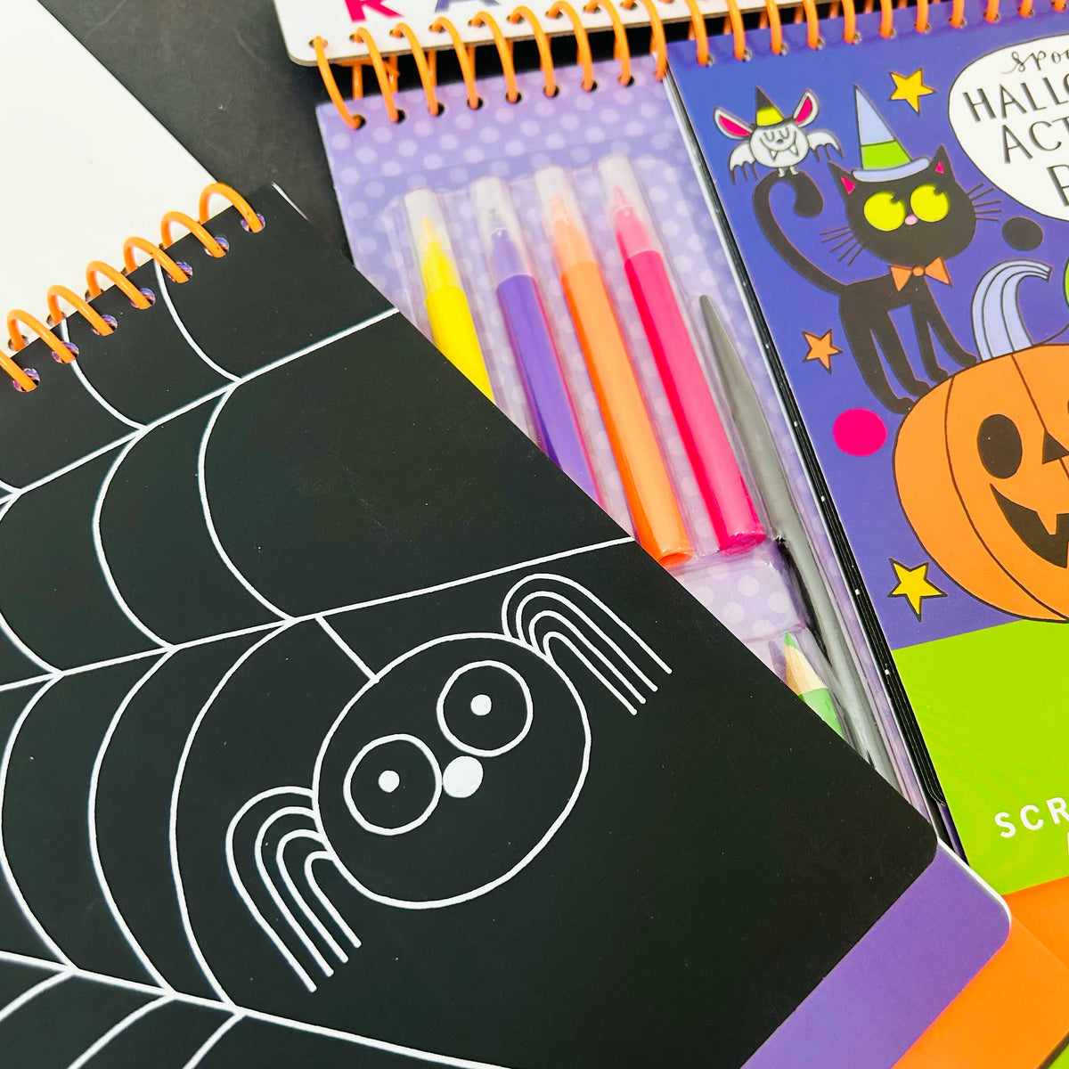 Halloween Activity Book with Scratch Art & Stickers