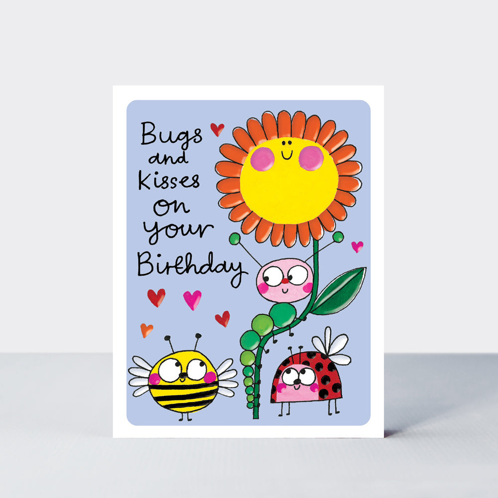 Hey! - Bugs & Kisses Birthday Card