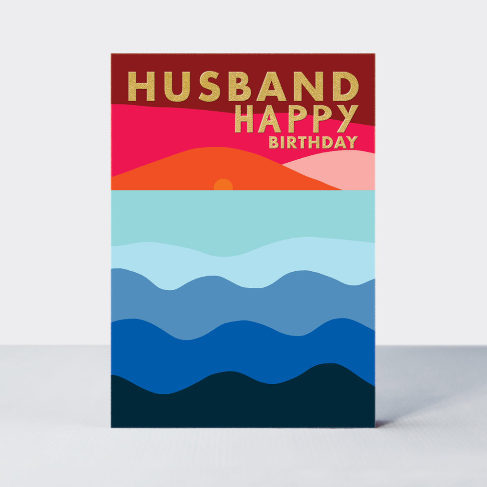 Hike - Husband Birthday Card - Beach Sunset