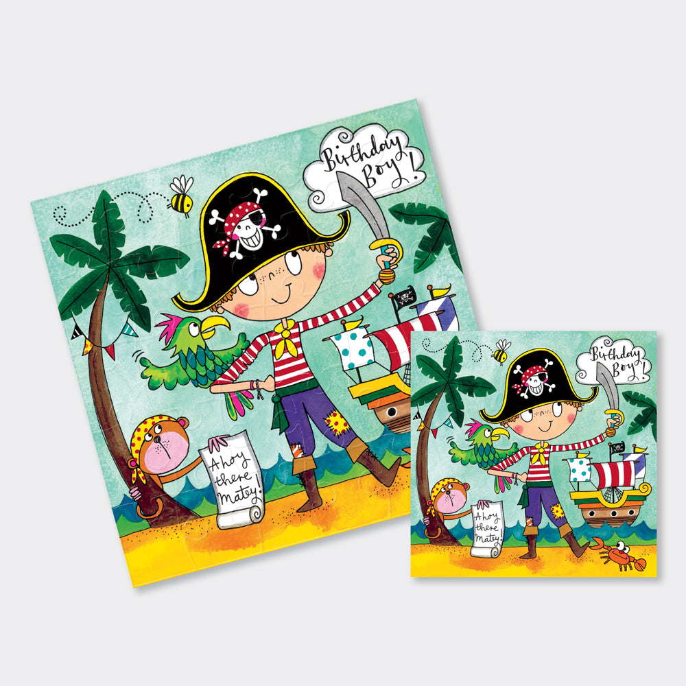 Jigsaw Card - Birthday Pirate - Birthday Card