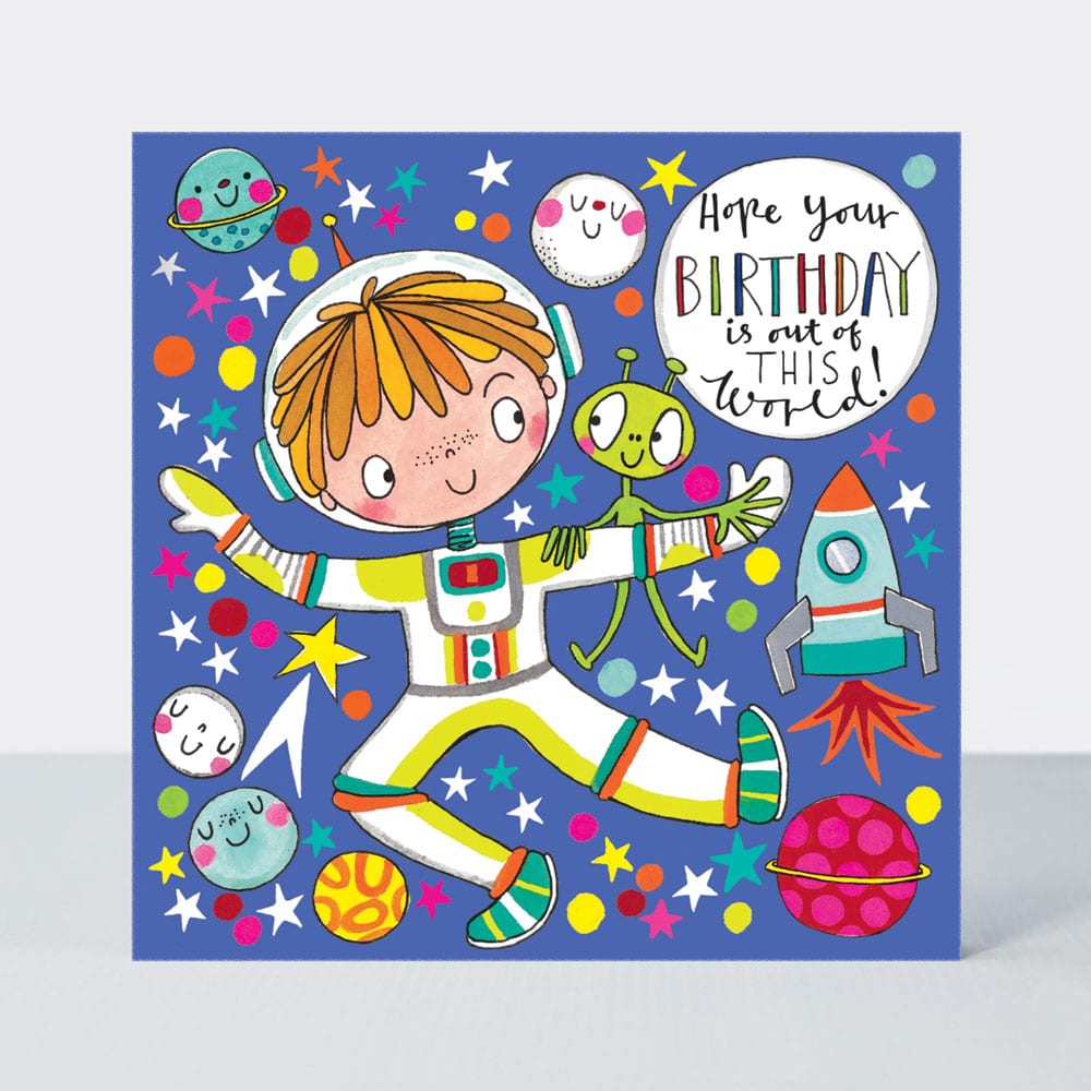 Jigsaw Card - Spaceman and Alien - Birthday Card