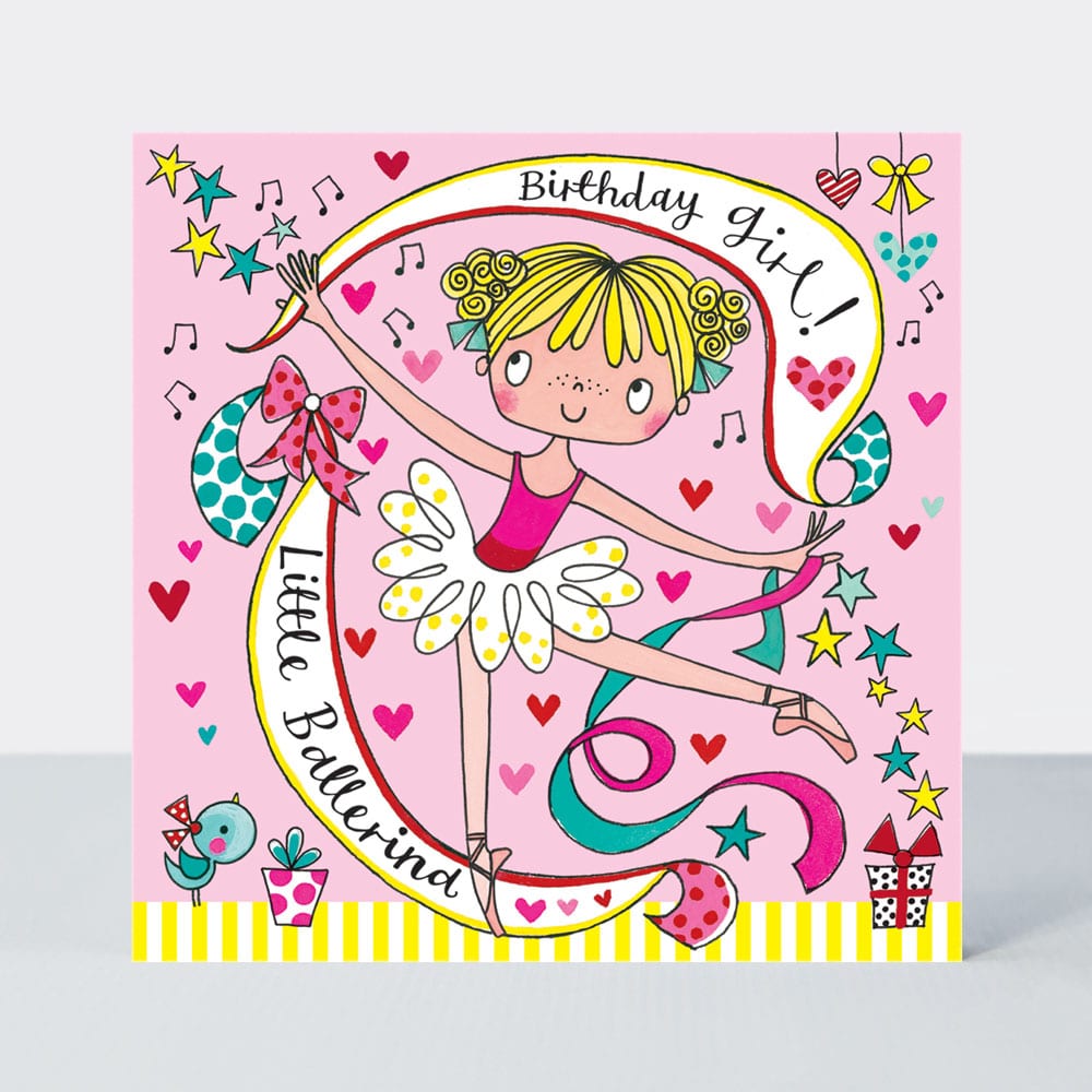 Jigsaw Card - Birthday Girl Ballerina - Birthday Card
