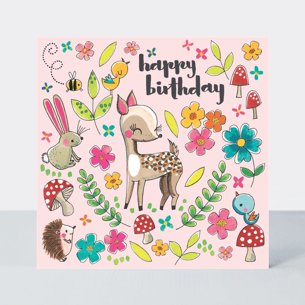 Jigsaw Card - Birthday woodland friends - Birthday Card