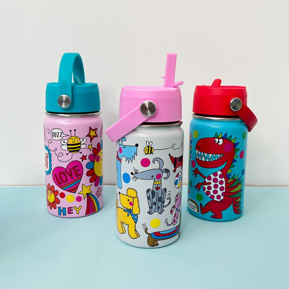 Dinosaur Kids Insulated Stainless Steel Water Bottle - 340ml