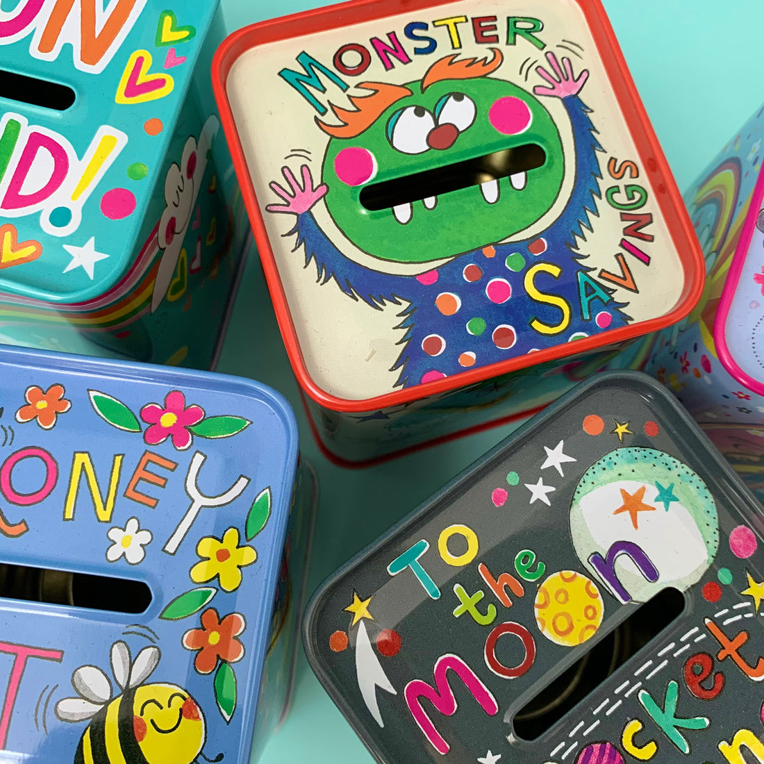 Monster Savings Kids Money Box Tin
