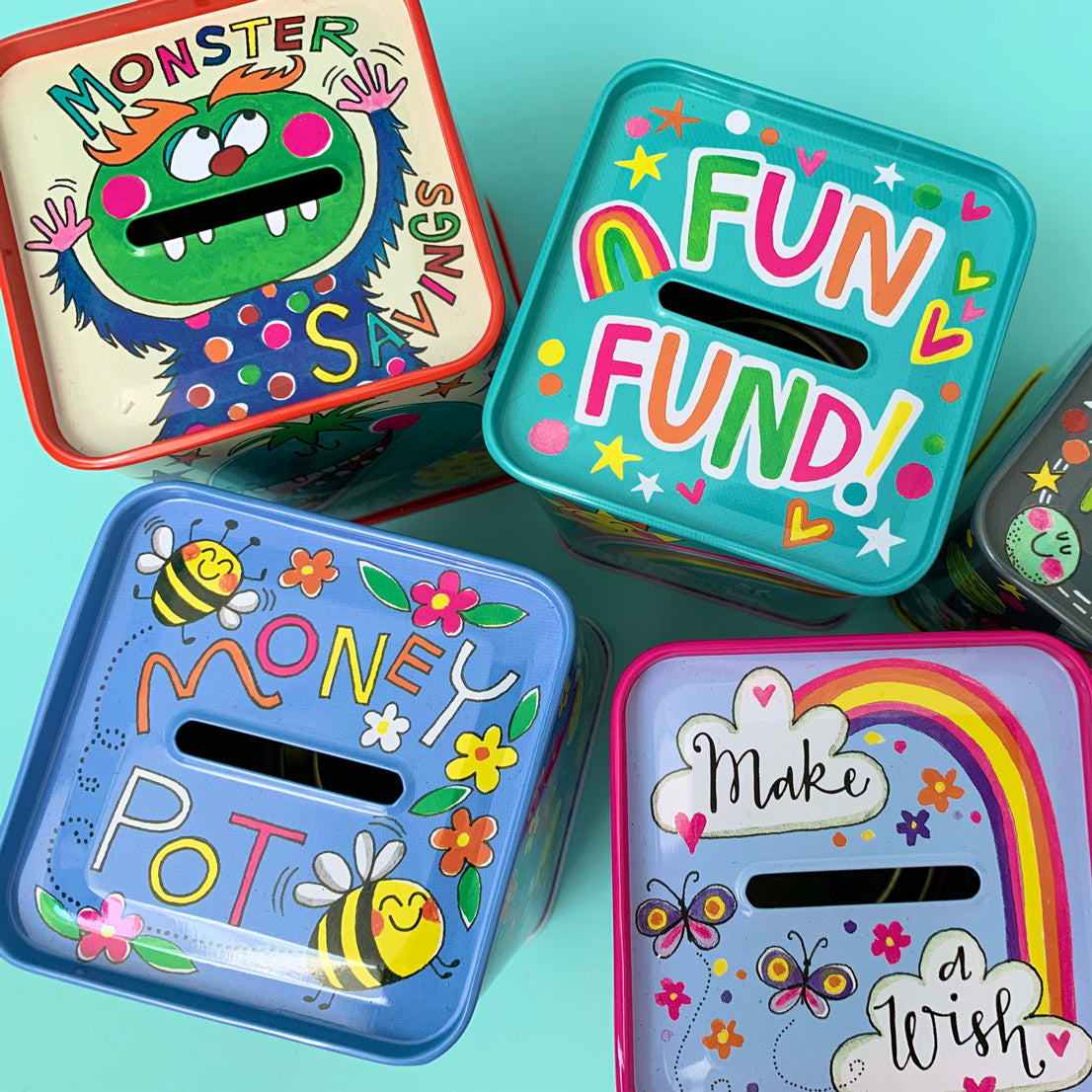 Monster Savings Kids Money Box Tin