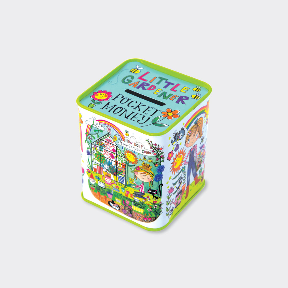 Little Gardener Kids Money Box Tin