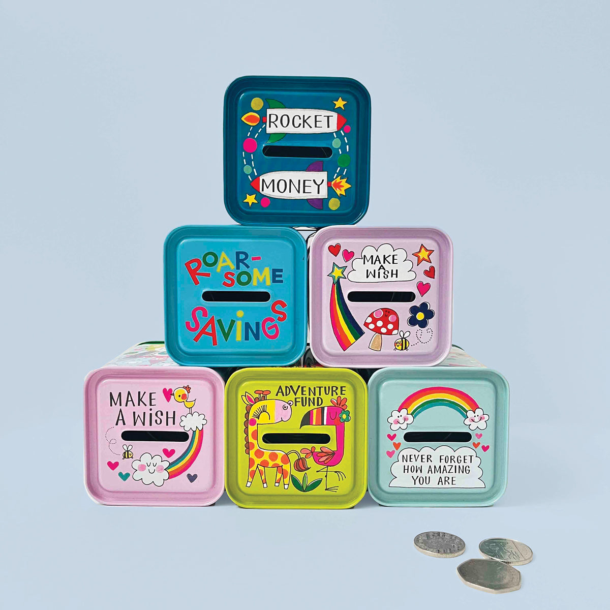 Make A Wish Fairies Kids Money Box Tin