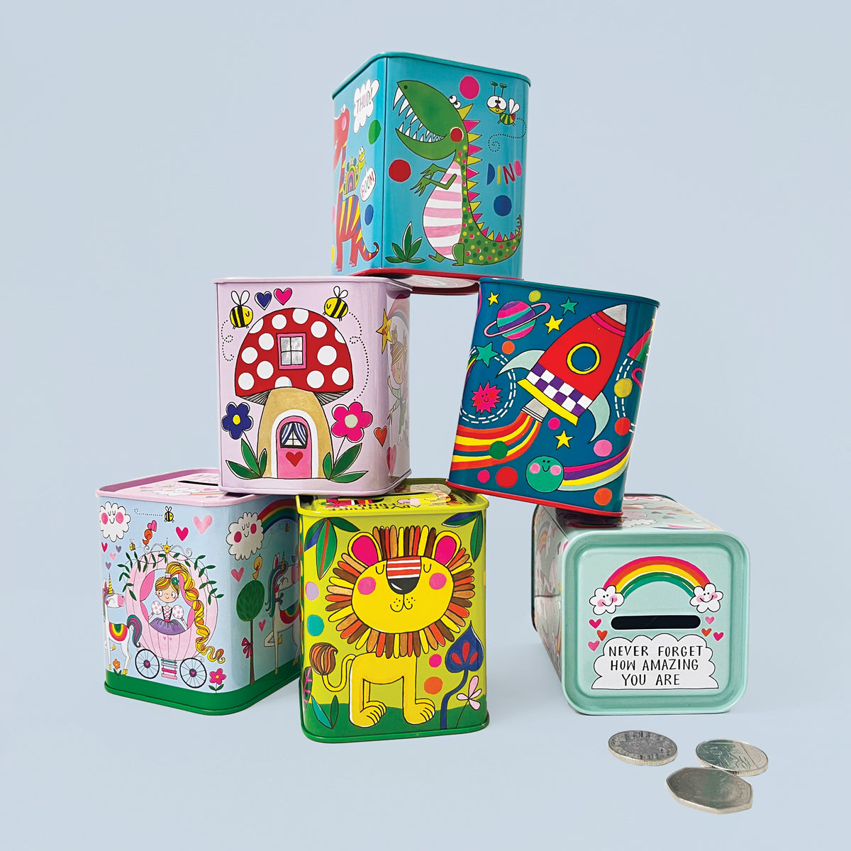 Make A Wish Fairies Kids Money Box Tin