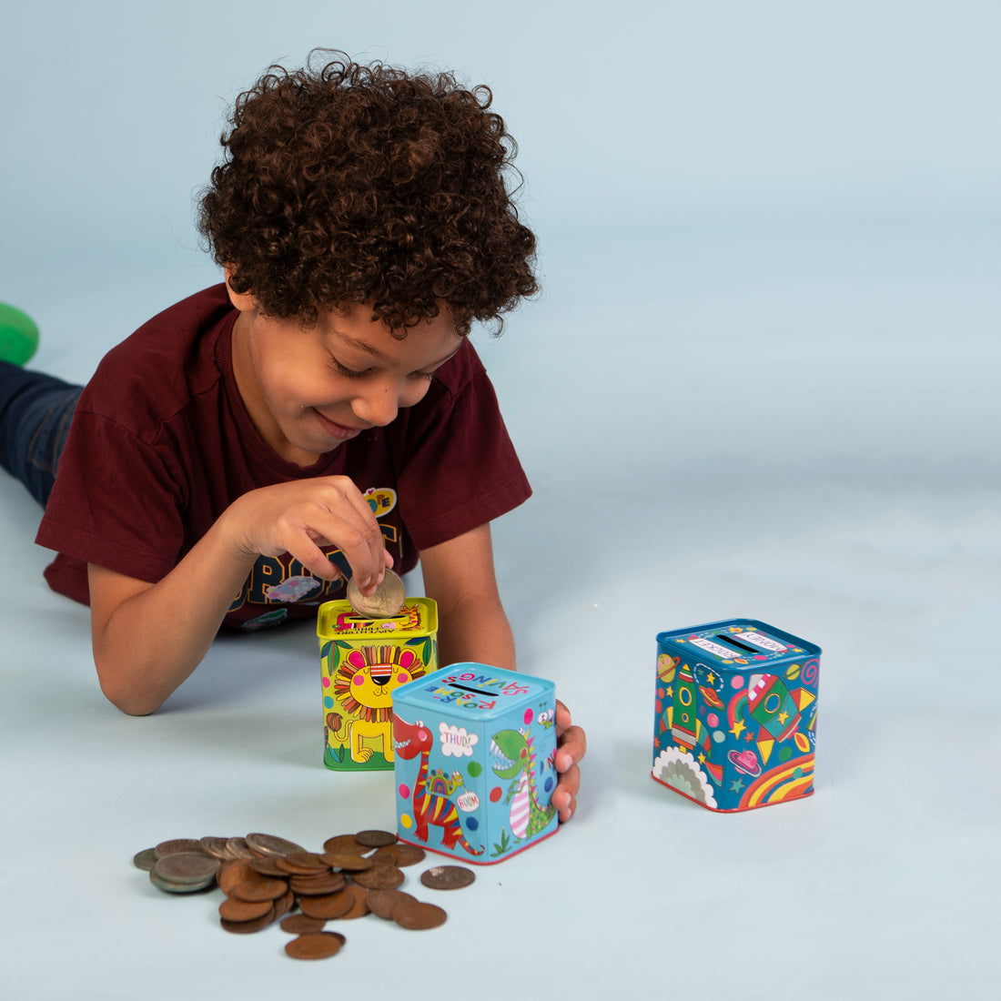 Kids Money Box Tin - Adventure Fund Jungle Animals