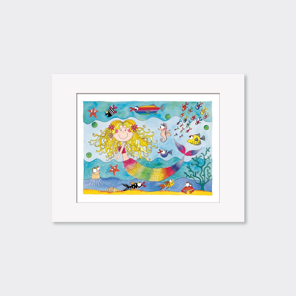 Mounted Limited Edition Print Mermaid