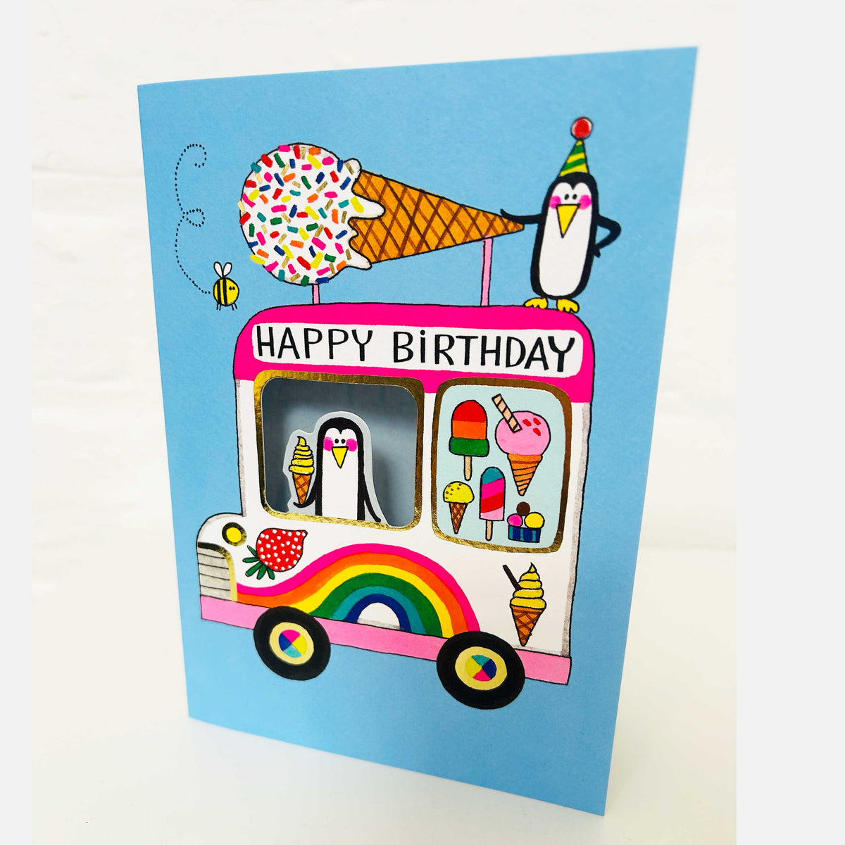 Peep - Happy Birthday Card/Ice Cream Van