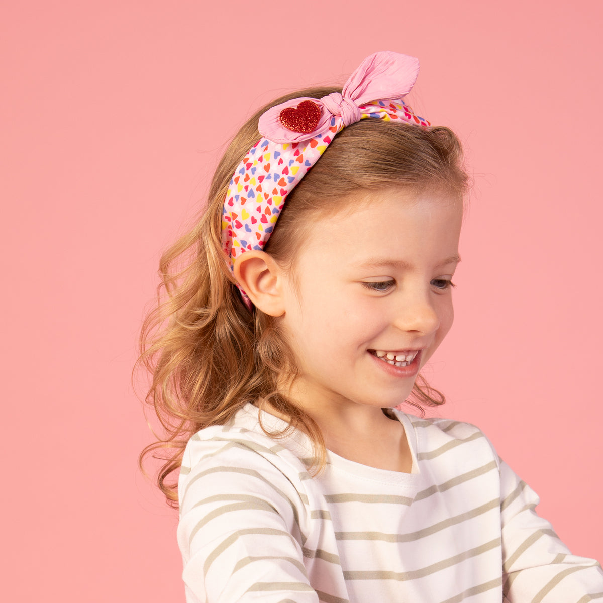 Bow Headband - Love Hearts