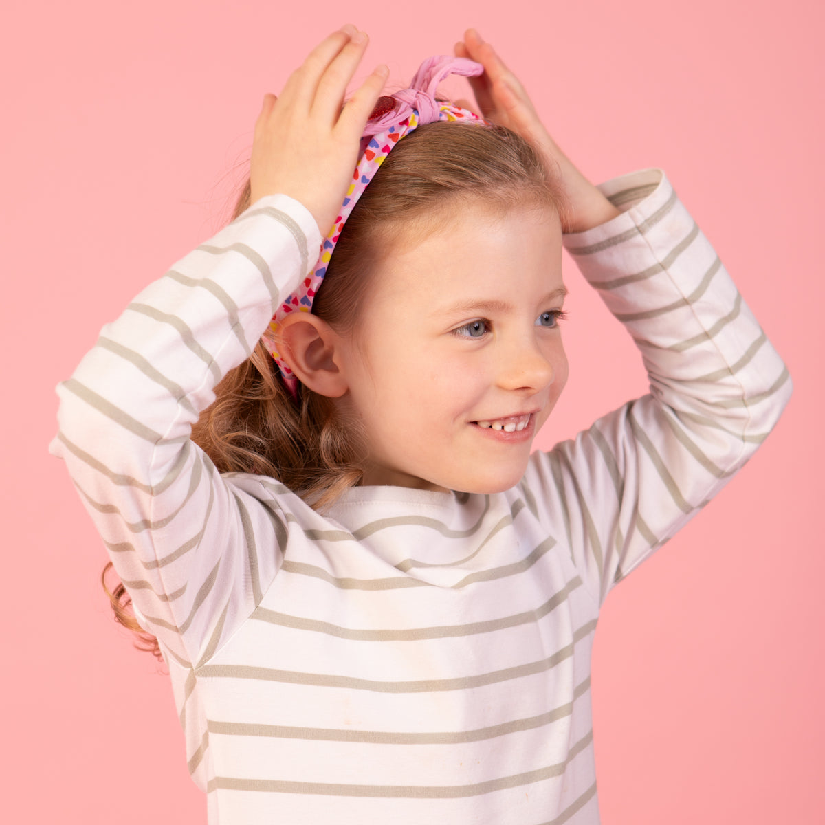 Bow Headband - Love Hearts