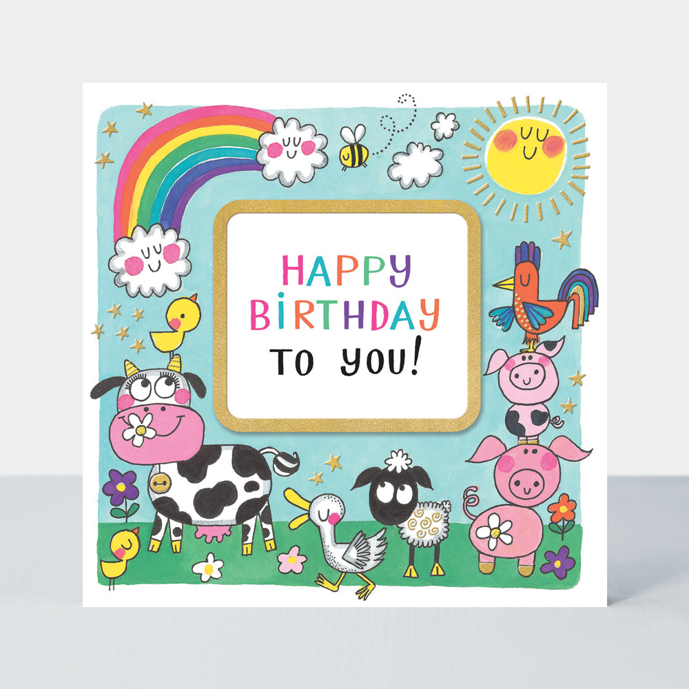 Rhubarb - Happy Birthday To You/Farm Animals- birthday card
