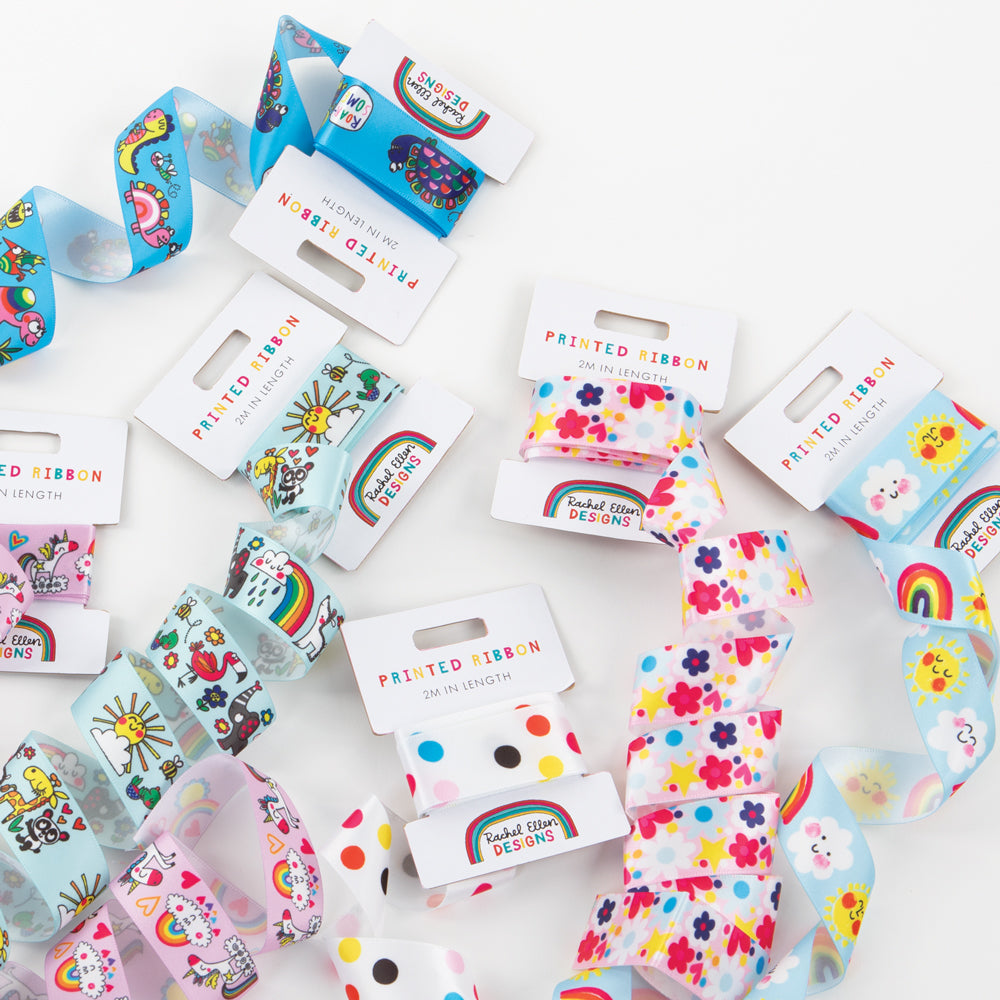 Printed Gift Wrapping Ribbon - Dinosaurs