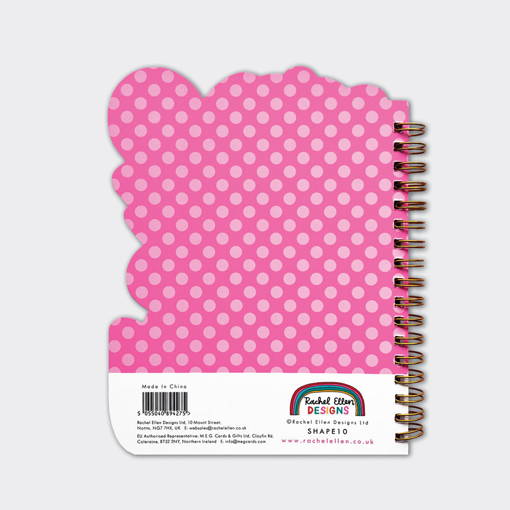 Ballerina Shaped Wire Bound Notebook | Gold Foil & "Notes"