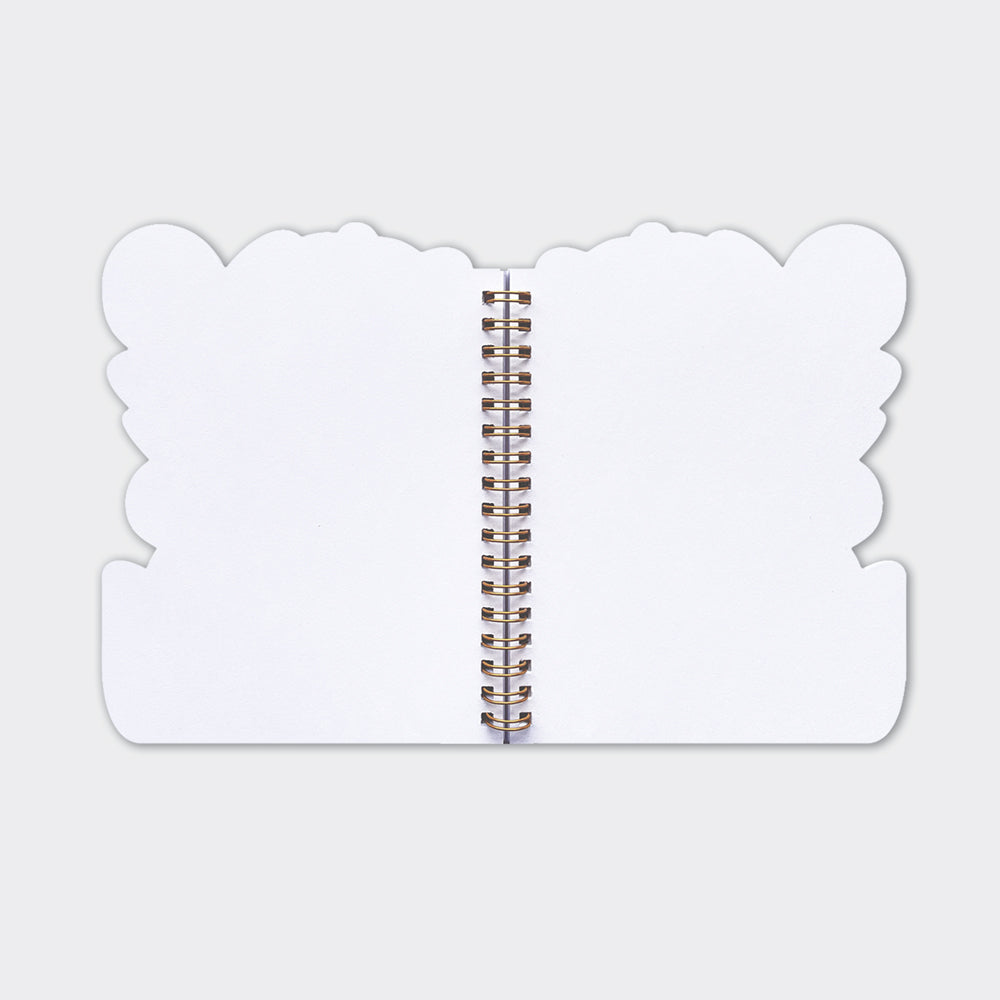 Ballerina Shaped Wire Bound Notebook | Gold Foil & "Notes"