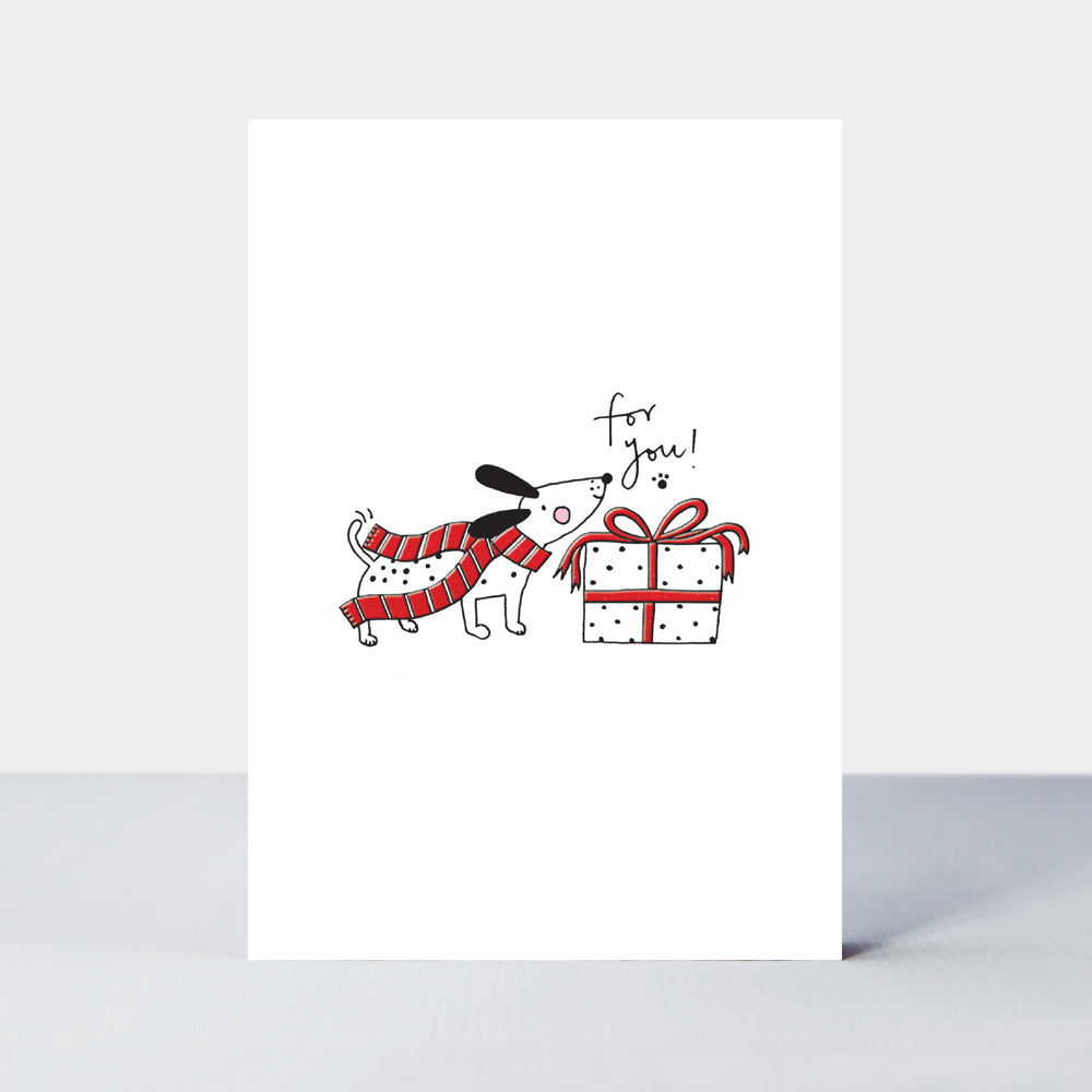 Almond - For You/Dog With A Present Christmas Card