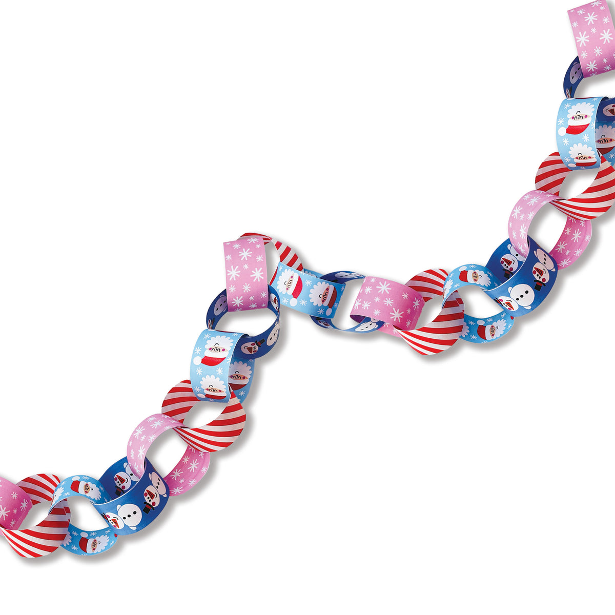 Christmas Paper Chain Kit - Santa & Snowman