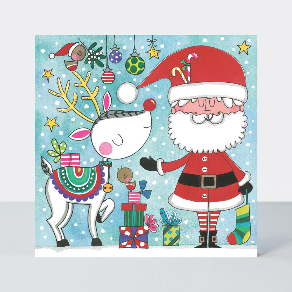 Christmas Jigsaw Cards - Santa and Reindeer
