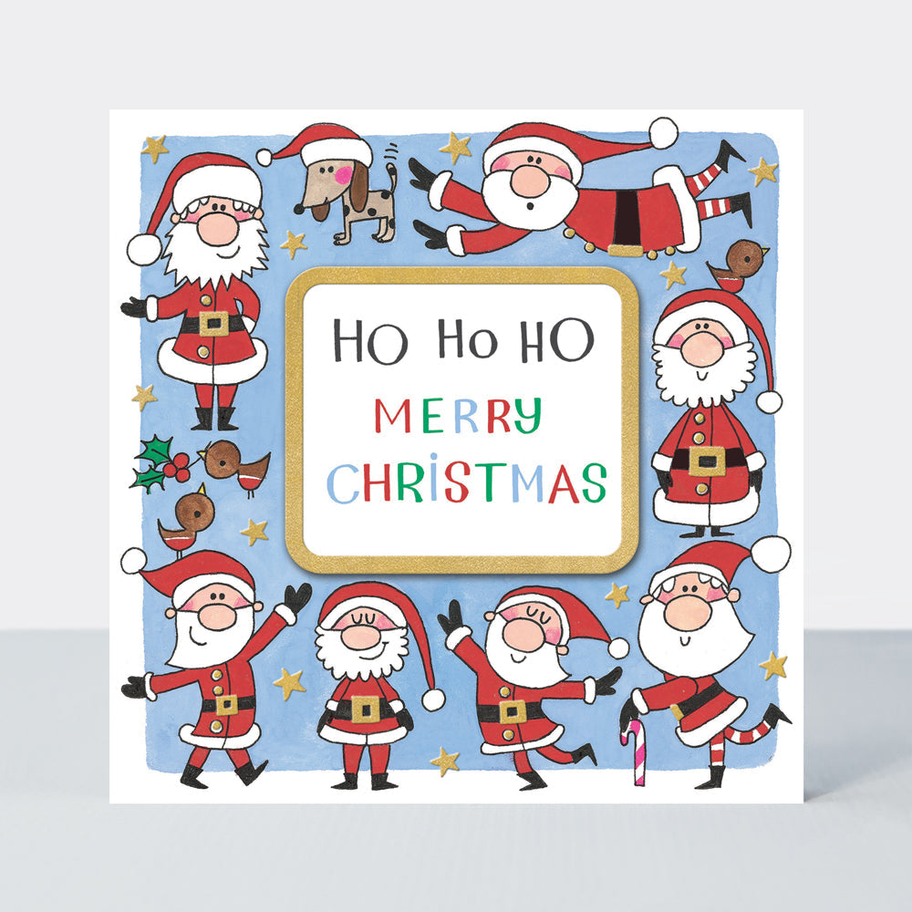 Christmas Card - Ho Ho Ho Merry Christmas - Santas