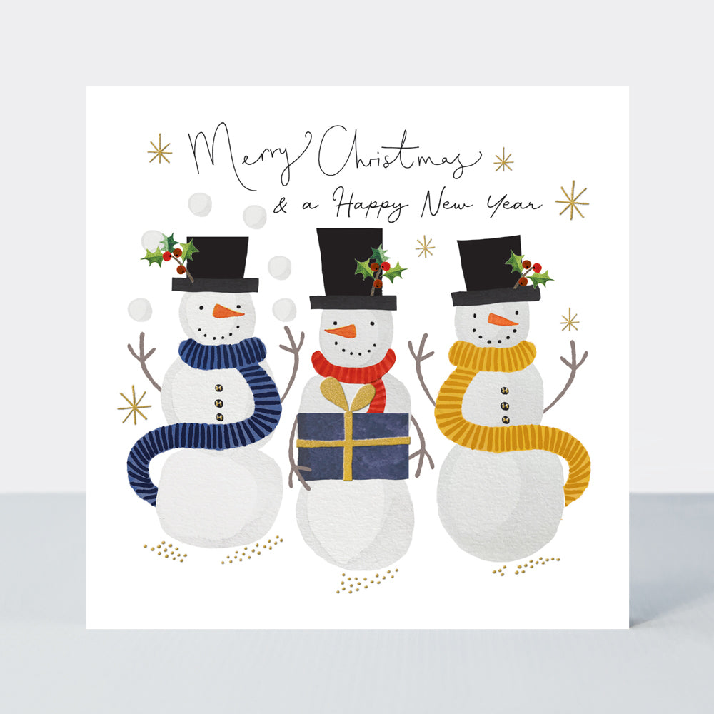 Yule Log Christmas Card - Merry Christmas & Happy New Year