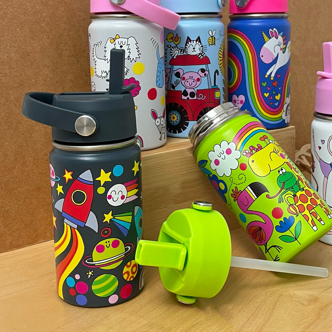 Space Kids Insulated Stainless Steel Water Bottle - 340ml