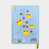 A5 Notebook - Bee Happy | Bees & Sunflower Design