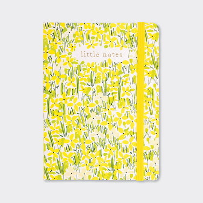 A6 Perfect Bound Notebook - Yellow Floral/Little Notes
