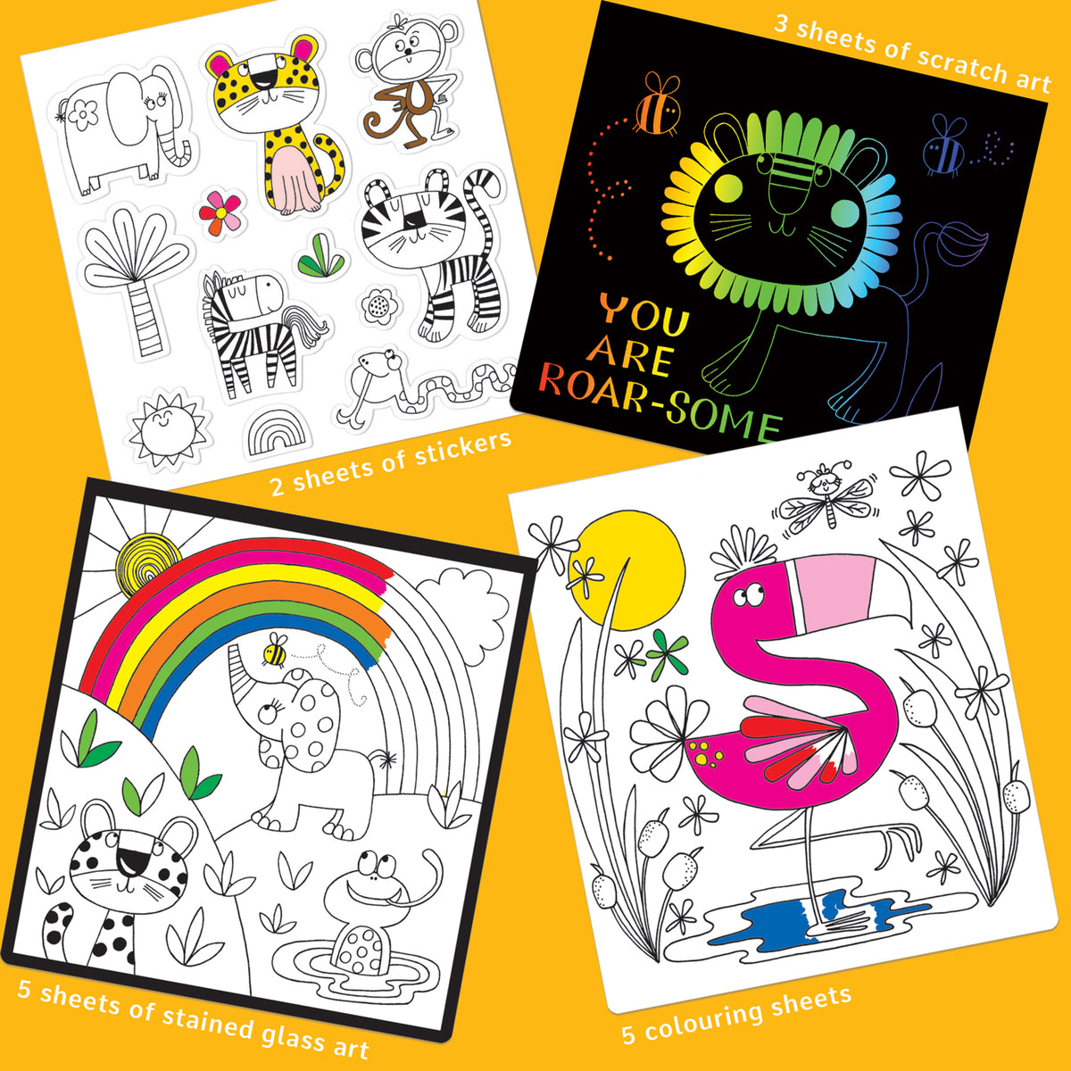 Activity Book with Scratch Art &amp; Stickers - Jungle