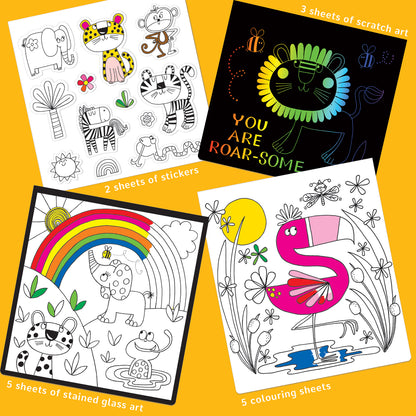 Activity Book with Scratch Art &amp; Stickers - Jungle