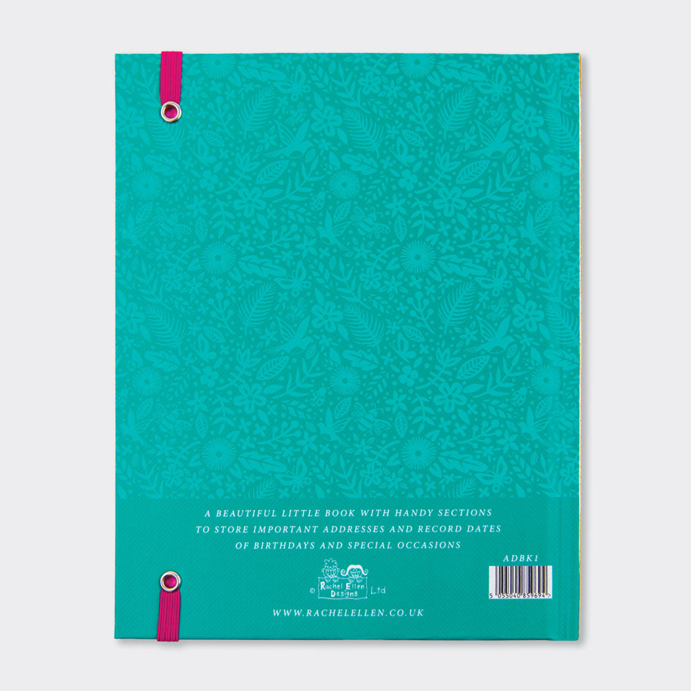 Address Book Teal &amp; Gold Floral
