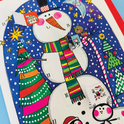 Advent Calendar Card - Snowman Snow Globe