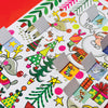 Advent Calendar Card - Santa, Reindeer & Trees