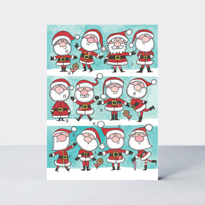 Advent Calendar Card - Multiple Santas