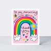 Academic Hey! - Thank You Teaching Assistant Card Rainbow