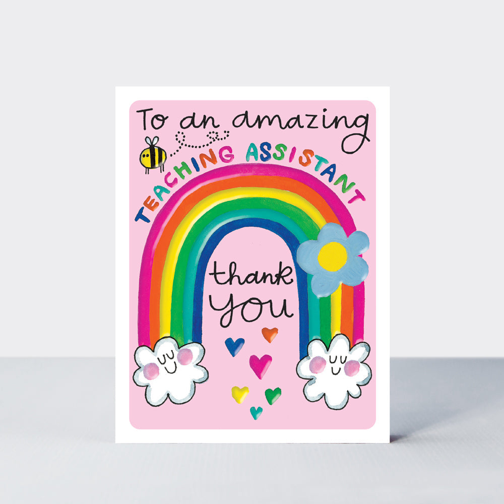 Academic Hey! - Thank You Teaching Assistant Card Rainbow