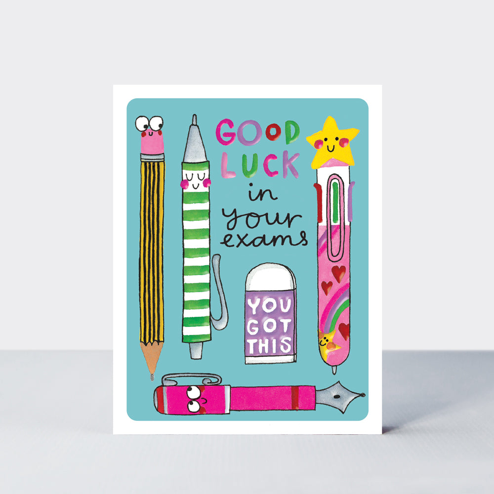 Academic Hey! - Good Luck Exams Card Pens