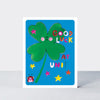 Academic Hey! - Good Luck At Uni Card Four Leaf Clover