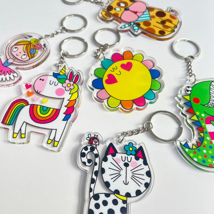 Acrylic Keyrings - Cat