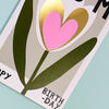 Belle - Mum Birthday Tulip & Love Heart  - Birthday Card